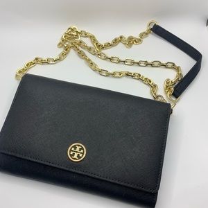 Tory Burch Emerson Chain Wallet Crossbody Bag, Small - Black